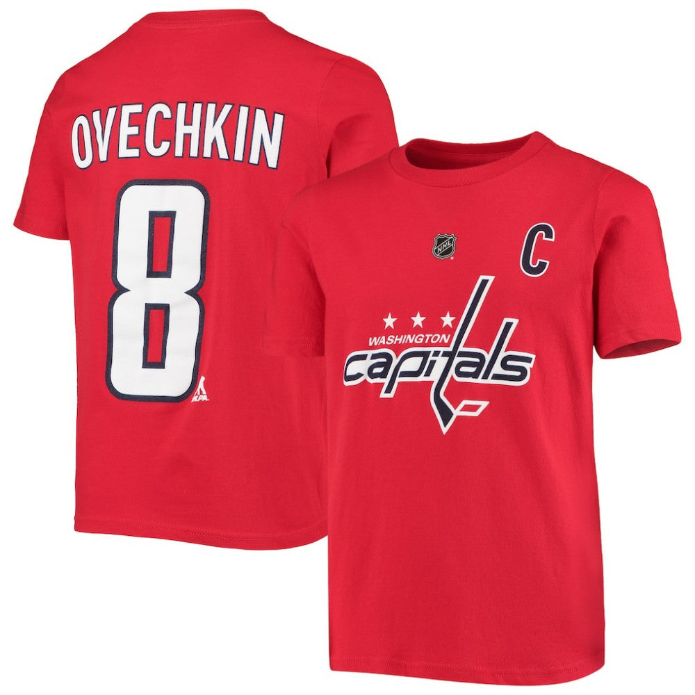 Alexander Ovechkin Washington Capitals Youth Player Name & Number T-Shirt Red