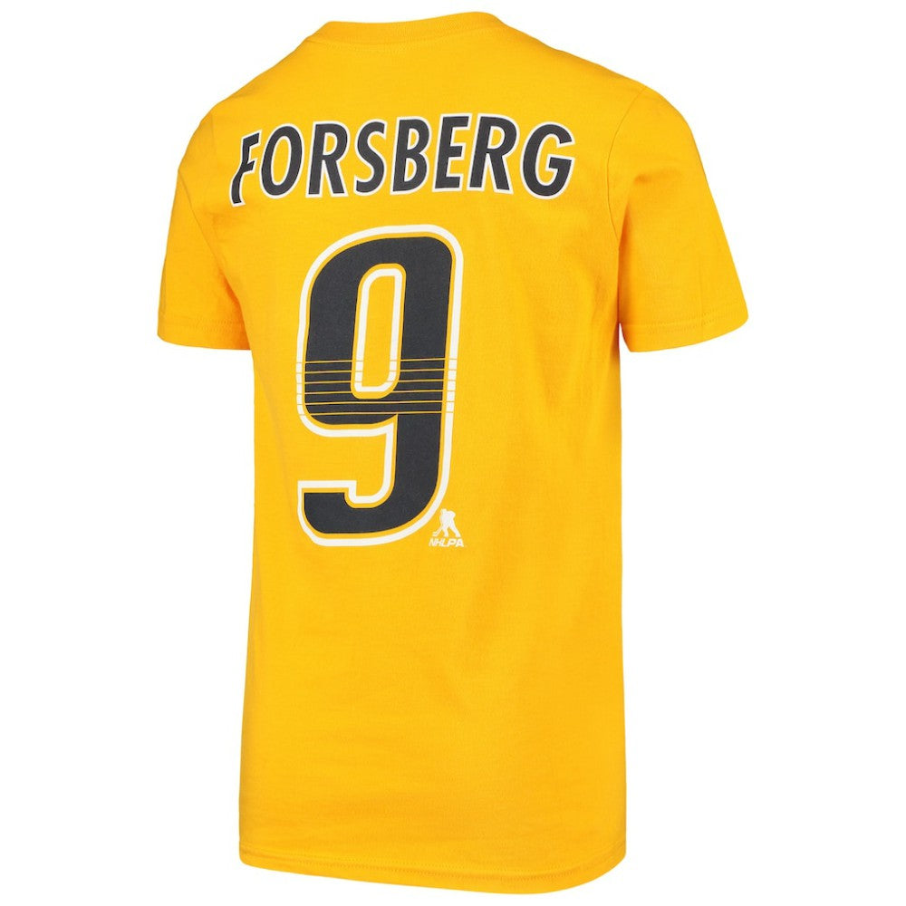 Filip Forsberg Nashville Predators - Youth Player Name & Number T-Shirt Gold