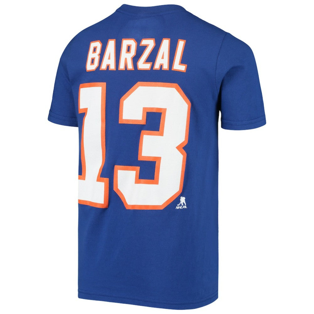 Mathew Barzal New York Islanders - Youth Player Name & Number T-Shirt Royal