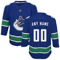 Vancouver Canucks - Youth Replica Custom Jersey Blue