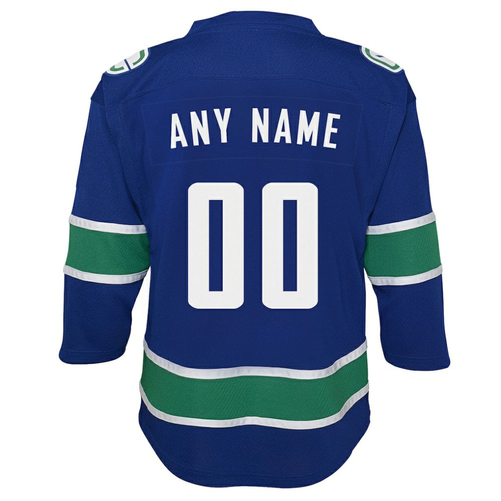 Vancouver Canucks - Youth Replica Custom Jersey Blue
