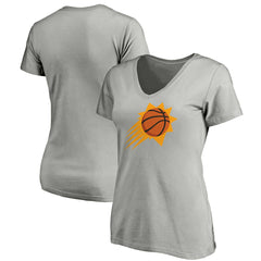 Fanatics - Phoenix Suns Women's Primary Logo Team V-Neck T-Shirt - Gray