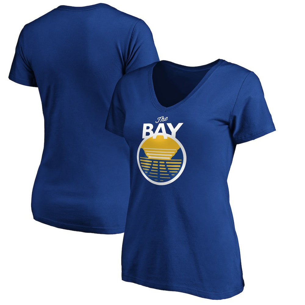 NBA - Golden State Warriors Women's The Bay Statement Edition V-Neck T-Shirt - Royal