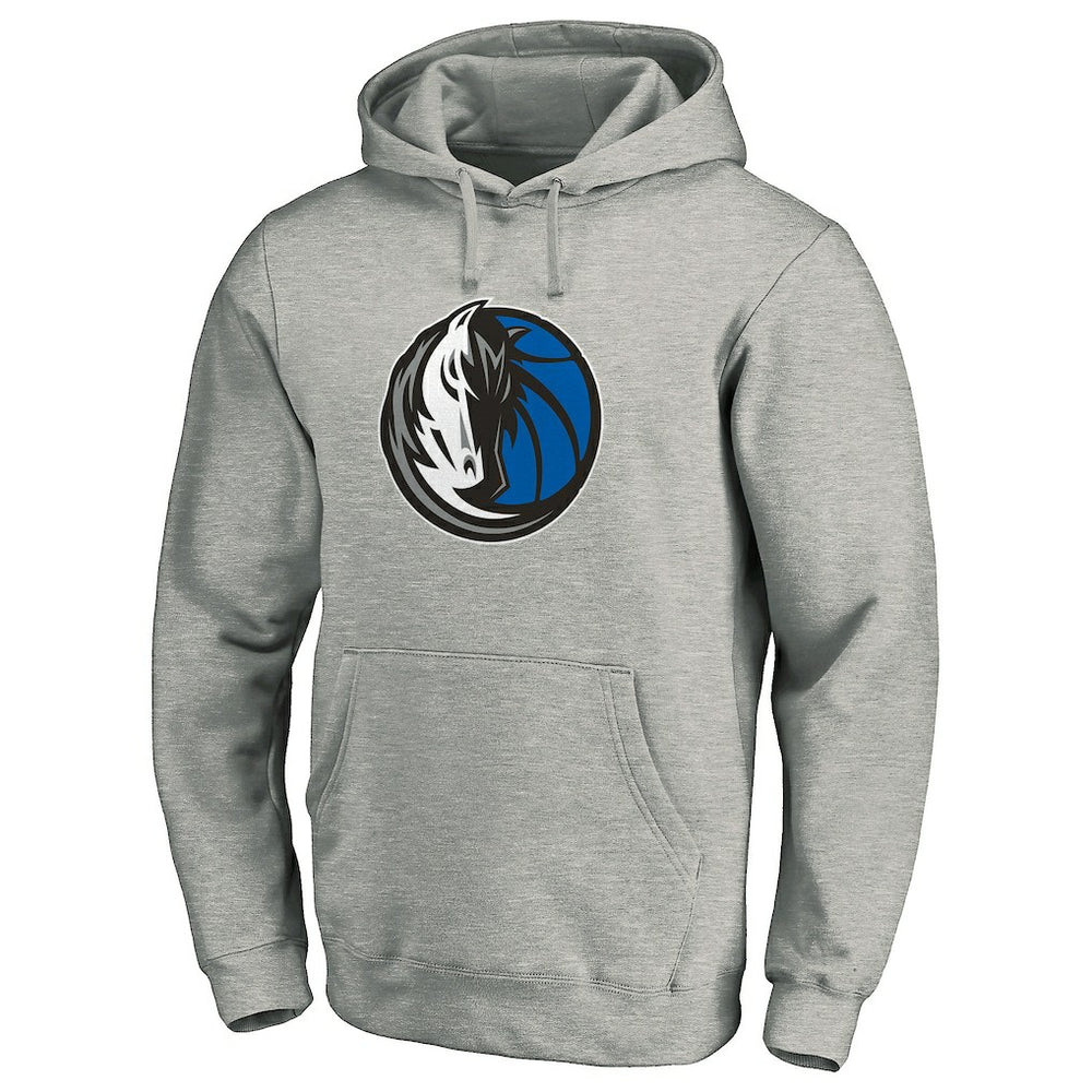 Fanatics - Dallas Mavericks Team Primary Logo Fitted Pullover Hoodie - Heather Gray