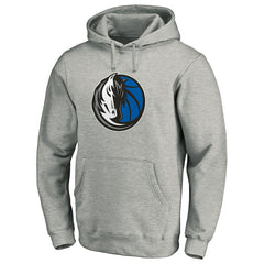 Fanatics - Dallas Mavericks Team Primary Logo Fitted Pullover Hoodie - Heather Gray