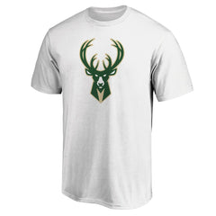 Fanatics - Milwaukee Bucks Primary Team Logo T-Shirt - White