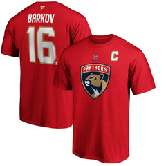 Aleksander Barkov Florida Panthers - Fanatics Authentic Stack Player Name & Number T-Shirt Red