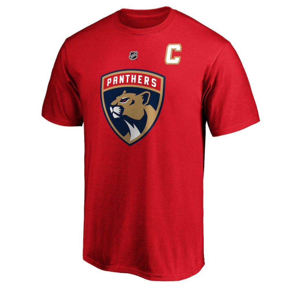 Aleksander Barkov Florida Panthers - Fanatics Authentic Stack Player Name & Number T-Shirt Red