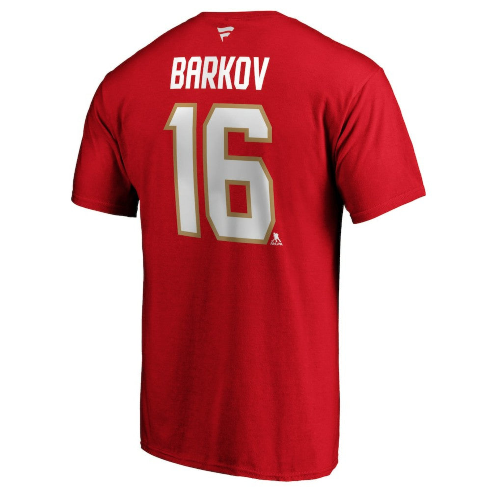 Aleksander Barkov Florida Panthers - Fanatics Authentic Stack Player Name & Number T-Shirt Red