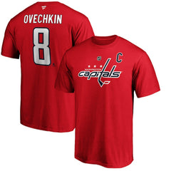 Alexander Ovechkin Washington Capitals Fanatics Authentic Stack Player Name & Number T-Shirt Red