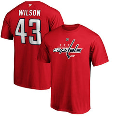 Tom Wilson Washington Capitals Fanatics Authentic Stack Player Name & Number T-Shirt Red