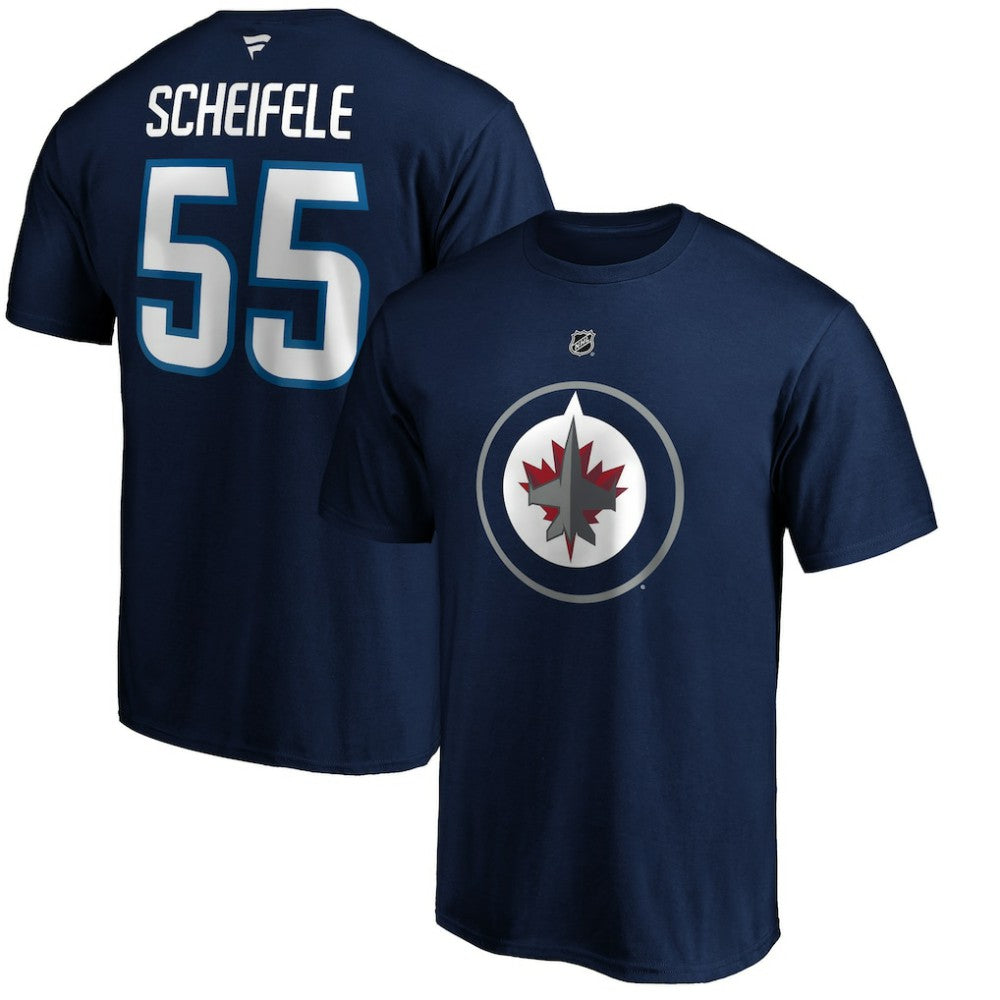 Mark Scheifele Winnipeg Jets - Fanatics Authentic Stack Name & Number Team T-Shirt Navy