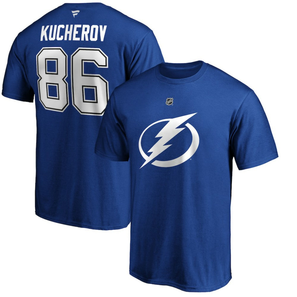 Nikita Kucherov Tampa Bay Lightning - Fanatics Authentic Stack Player Name & Number T-Shirt Blue
