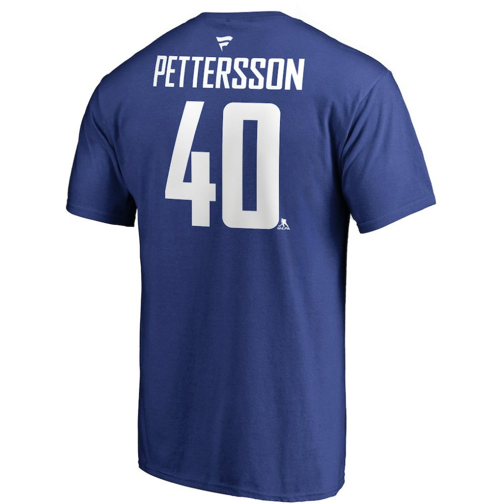 Elias Pettersson Vancouver Canucks - Fanatics Authentic Stack Player Name & Number T-Shirt Blue