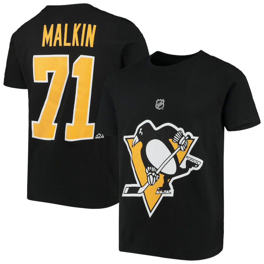 Evgeni Malkin Pittsburgh Penguins Youth Player Name & Number T-Shirt Black