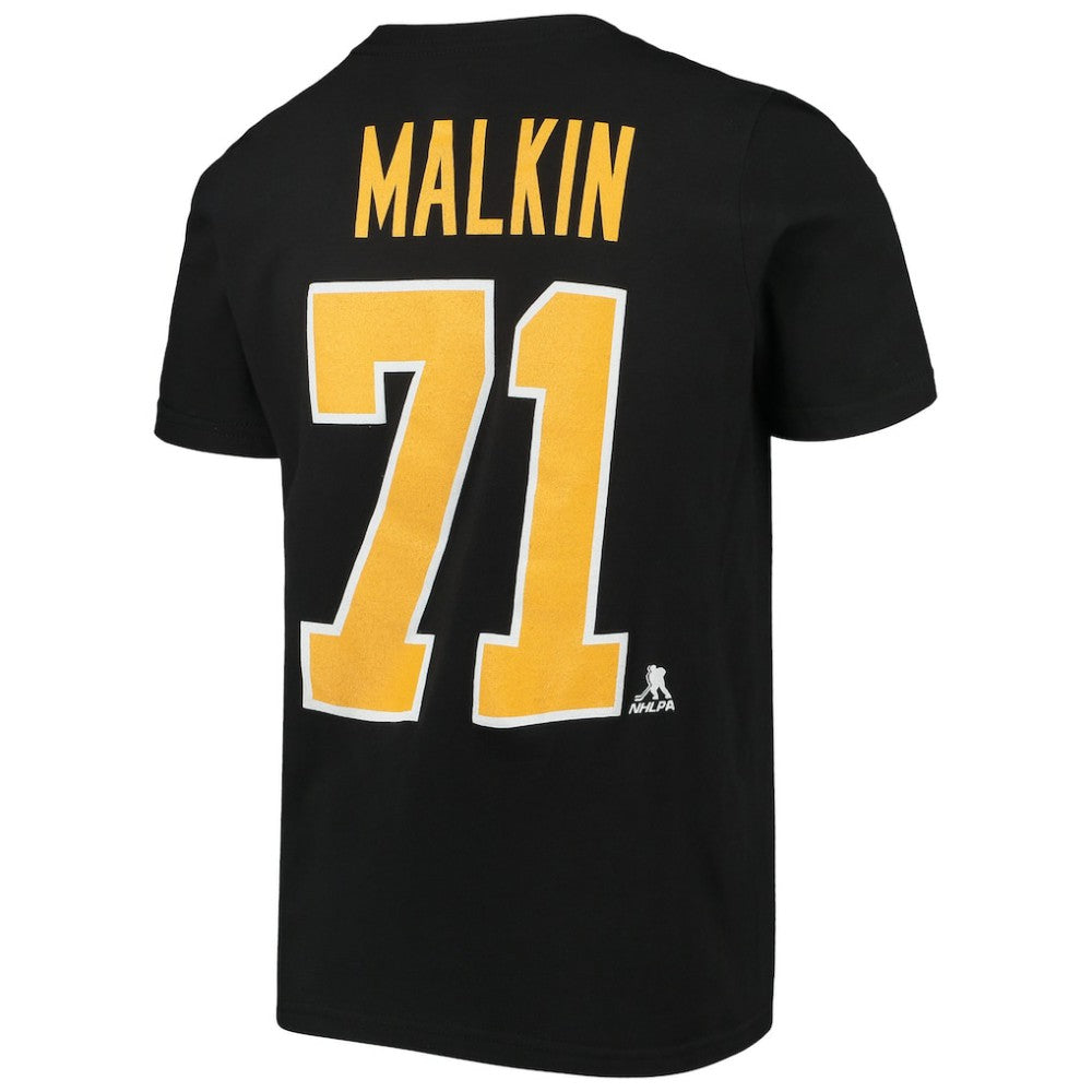 Evgeni Malkin Pittsburgh Penguins Youth Player Name & Number T-Shirt Black