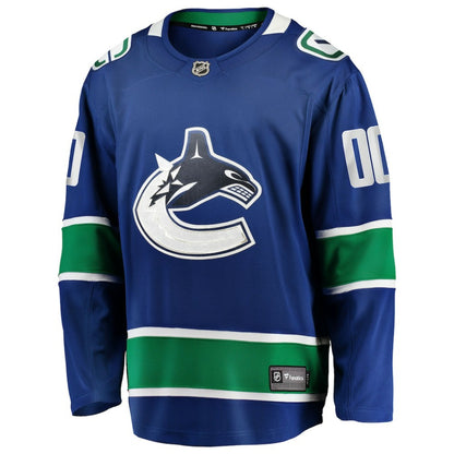 Vancouver Canucks Fanatics Home Team Breakaway Custom Jersey - Blue | NHL Jerseys