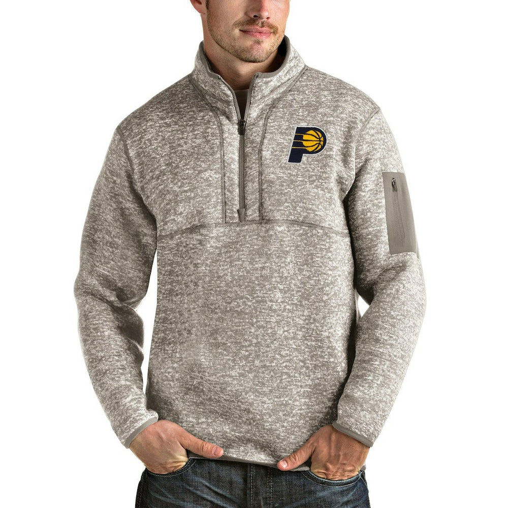 NBA - Indiana Pacers Antigua Fortune Quarter-Zip Pullover Jacket - Natural