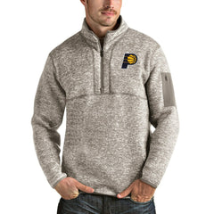 NBA - Indiana Pacers Antigua Fortune Quarter-Zip Pullover Jacket - Natural