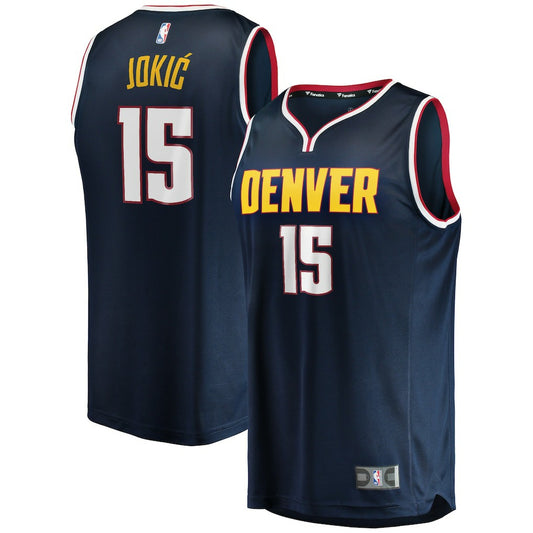 Nikola Jokic Denver Nuggets Fast Break Player Jersey sale - Icon Editi- Navy | NBA Jerseys