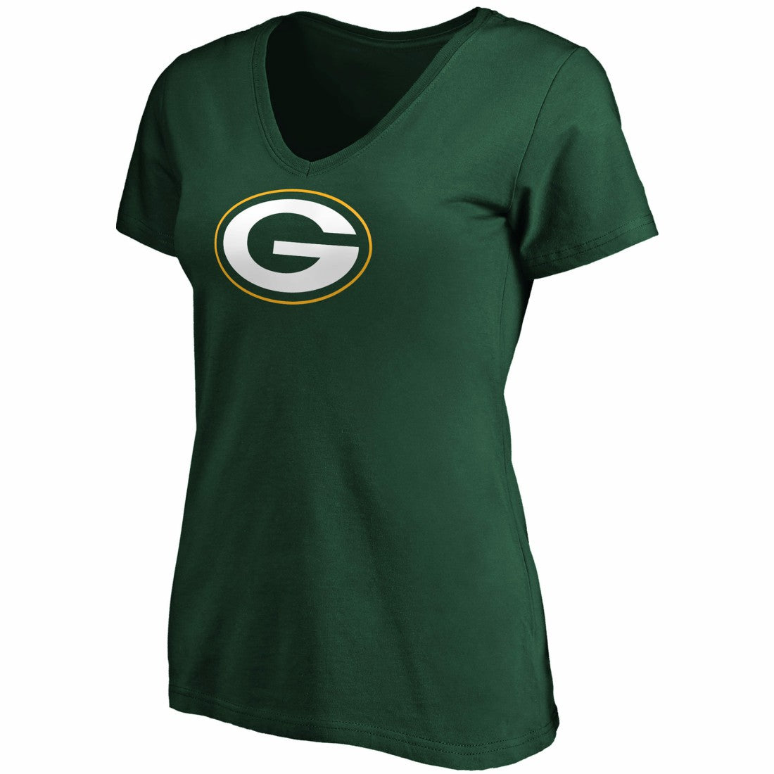 Green Bay Packers Women's Primary Logo V-Neck T-Shirt Green - Fanatics