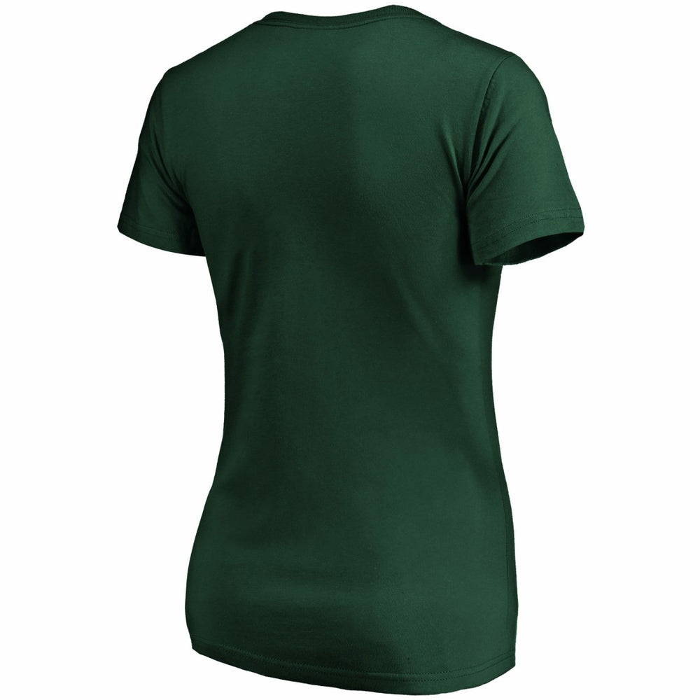 Green Bay Packers Women's Primary Logo V-Neck T-Shirt Green - Fanatics