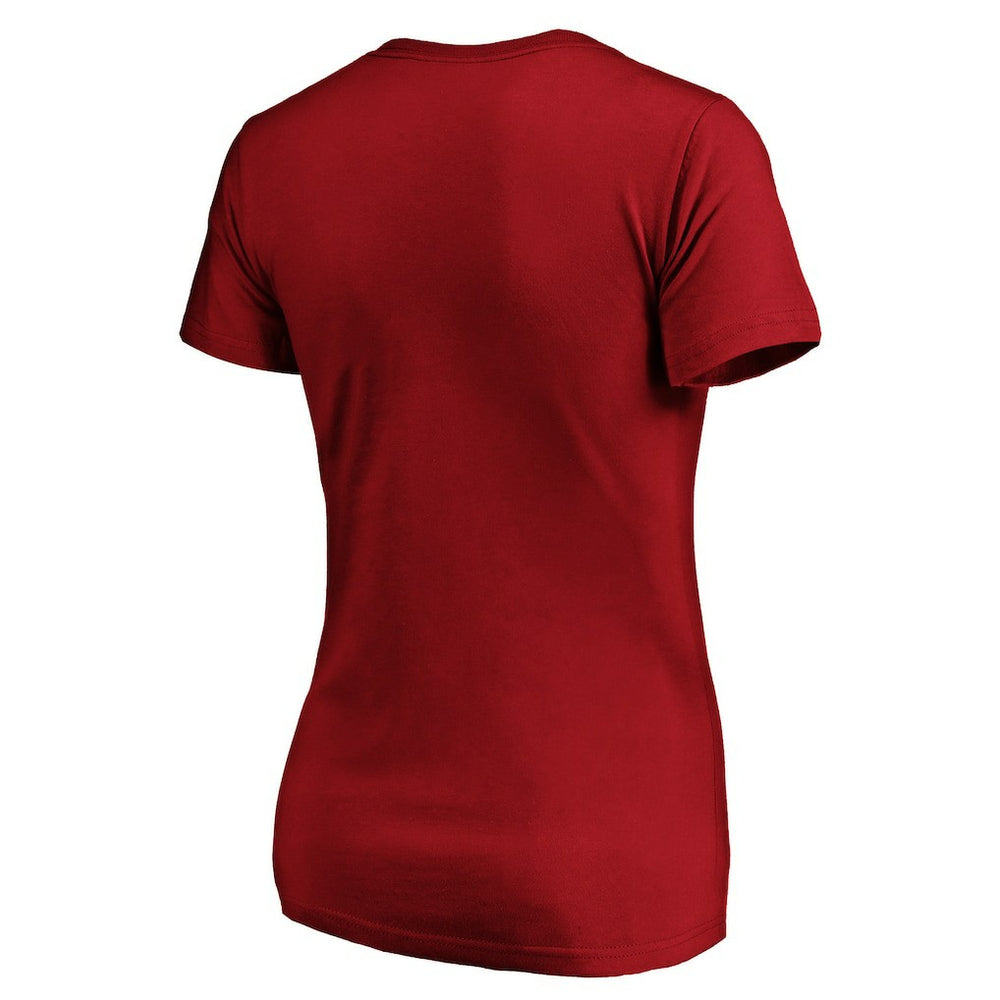 San Francisco 49ers Women's Primary Logo V-Neck T-Shirt Scarlet - Fanatics
