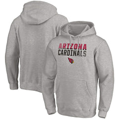 Arizona Cardinals Fade Out Fitted Pullover Hoodie Heather Gray - Fanatics
