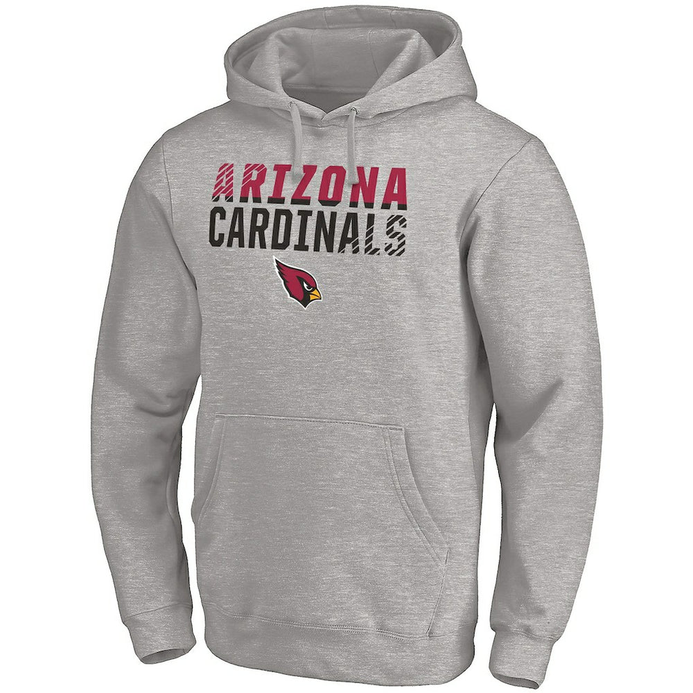 Arizona Cardinals Fade Out Fitted Pullover Hoodie Heather Gray - Fanatics