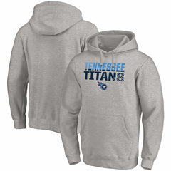 Tennessee Titans Fade Out Fitted Pullover Hoodie Heather Gray - Fanatics