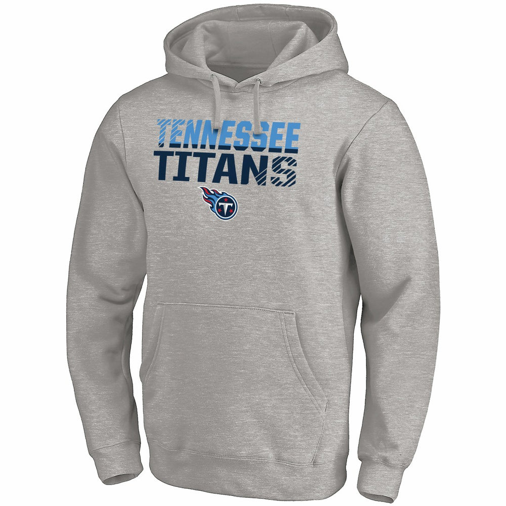 Tennessee Titans Fade Out Fitted Pullover Hoodie Heather Gray - Fanatics