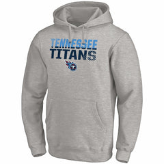 Tennessee Titans Fade Out Fitted Pullover Hoodie Heather Gray - Fanatics