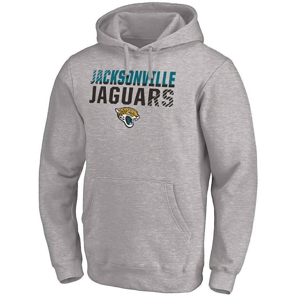 Jacksonville Jaguars Fade Out Fitted Pullover Hoodie Heather Gray - Fanatics