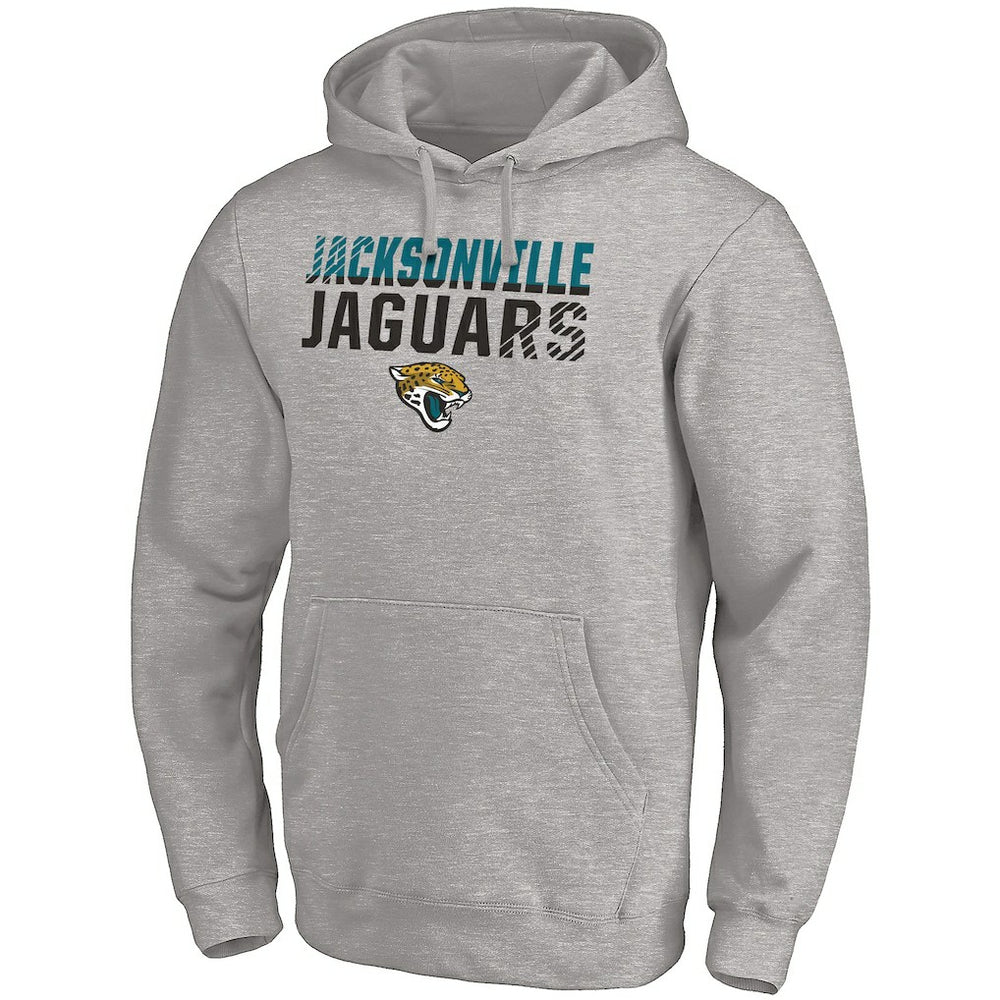 Jacksonville Jaguars Fade Out Fitted Pullover Hoodie Heather Gray - Fanatics