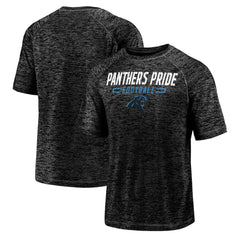 Carolina Panthers Nickname Wordmark Raglan Space Dye T-Shirt Black - Fanatics
