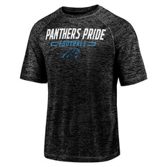 Carolina Panthers Nickname Wordmark Raglan Space Dye T-Shirt Black - Fanatics