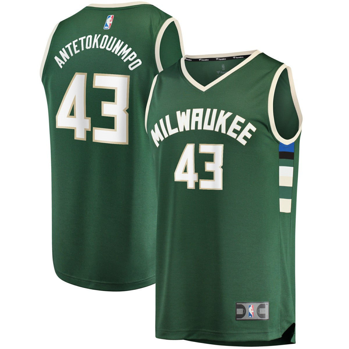 Fanatics - Thanasis Antetokounmpo Milwaukee Bucks Fast Break Replica Player Jersey - Icon Edition - Hunter Green