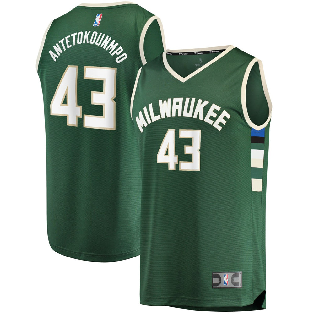 Fanatics - Thanasis Antetokounmpo Milwaukee Bucks Fast Break Replica Player Jersey - Icon Edition - Hunter Green