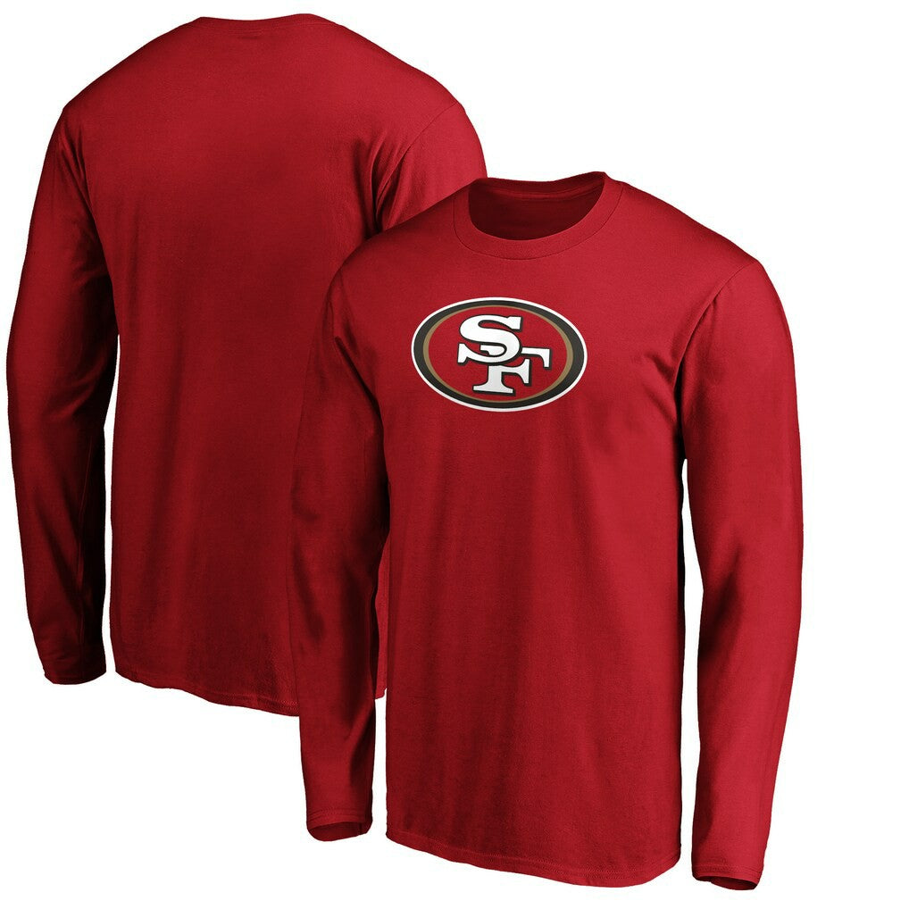 San Francisco 49ers Team Lockup Long Sleeve T-Shirt Scarlet - Fanatics
