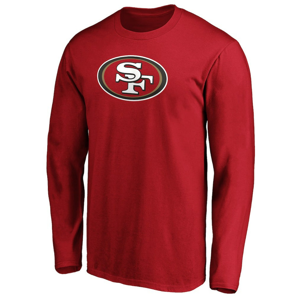 San Francisco 49ers Team Lockup Long Sleeve T-Shirt Scarlet - Fanatics