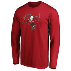 Tampa Bay Buccaneers Primary Logo Long Sleeve T-Shirt Red - Fanatics