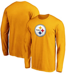 Pittsburgh Steelers Primary Logo Long Sleeve T-Shirt Gold - Fanatics