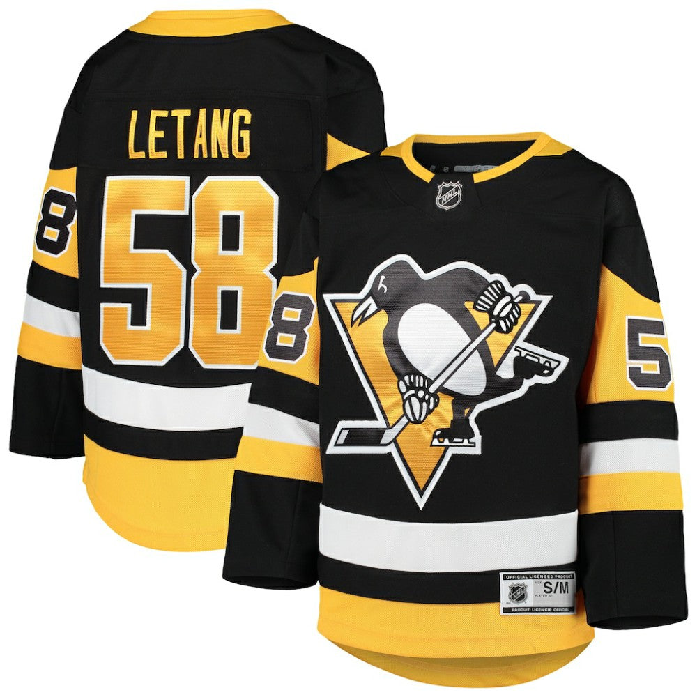 Kris Letang Pittsburgh Penguins Youth Premier Player Jersey - Black | NHL Jerseys