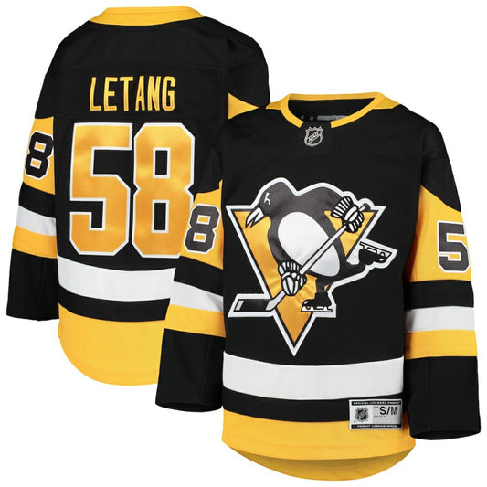 Kris Letang Pittsburgh Penguins Youth Premier Player Jersey - Black | NHL Jerseys