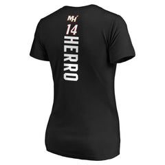 NBA - Tyler Herro Miami Heat Women's Team Playmaker Name & Number T-Shirt - Black