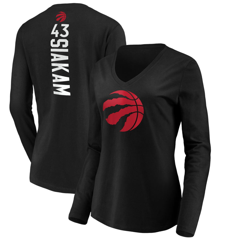Fanatics - Pascal Siakam Toronto Raptors Women's Playmaker Name & Number Long Sleeve T-Shirt - Black