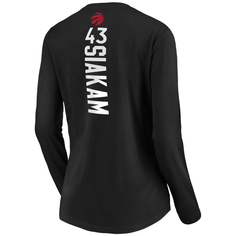 Fanatics - Pascal Siakam Toronto Raptors Women's Playmaker Name & Number Long Sleeve T-Shirt - Black