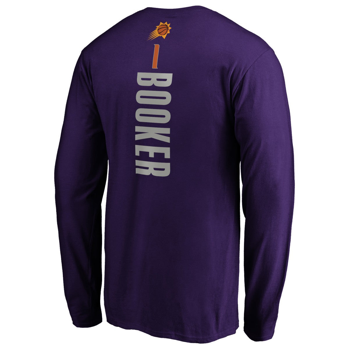 NBA - Devin Booker Phoenix Suns Playmaker Name & Number Long Sleeve T-Shirt - Purple