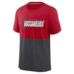 Tampa Bay Buccaneers Fan Gear Colorblock Tri-Blend T-Shirt Red/Pewter - Nike