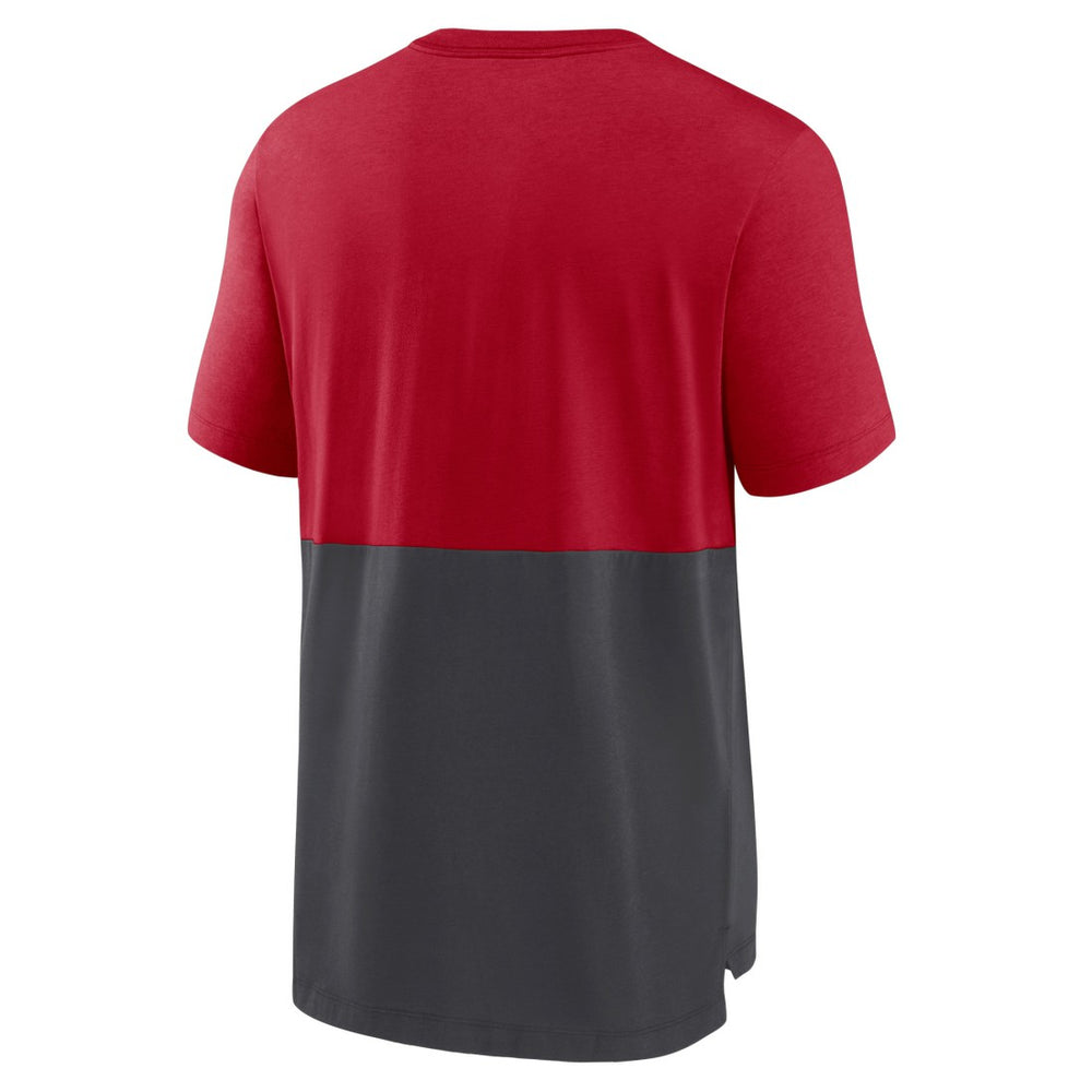 Tampa Bay Buccaneers Fan Gear Colorblock Tri-Blend T-Shirt Red/Pewter - Nike
